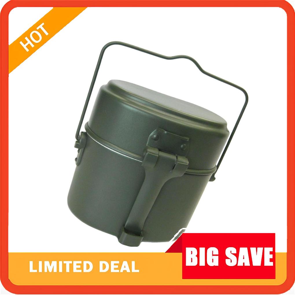 Camping Cooking Mess Kit - Juego de 3 piezas de ollas