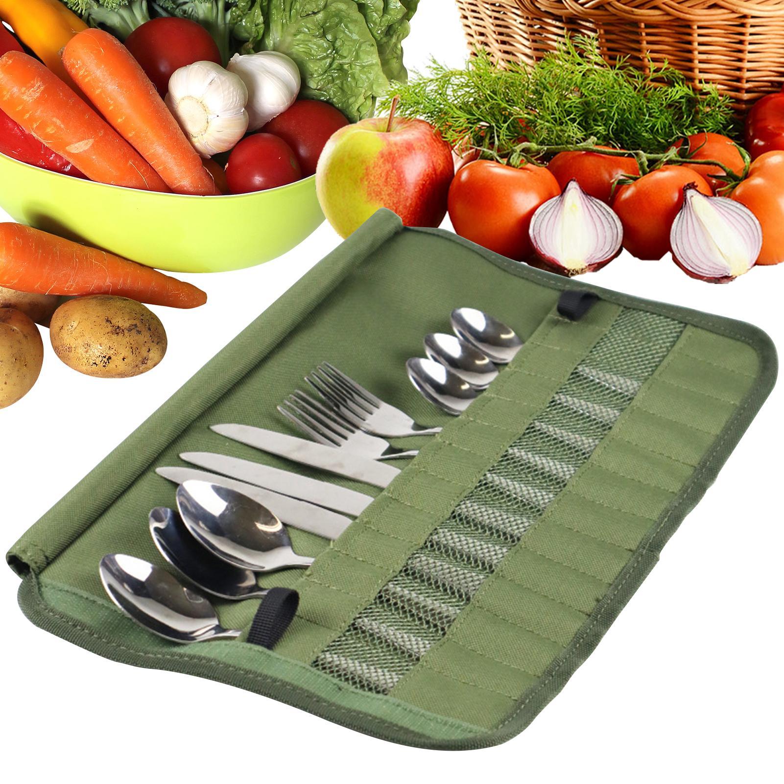 Camping Cooking Utensil Holder - Bolsa enrollable para utensilios de cocina