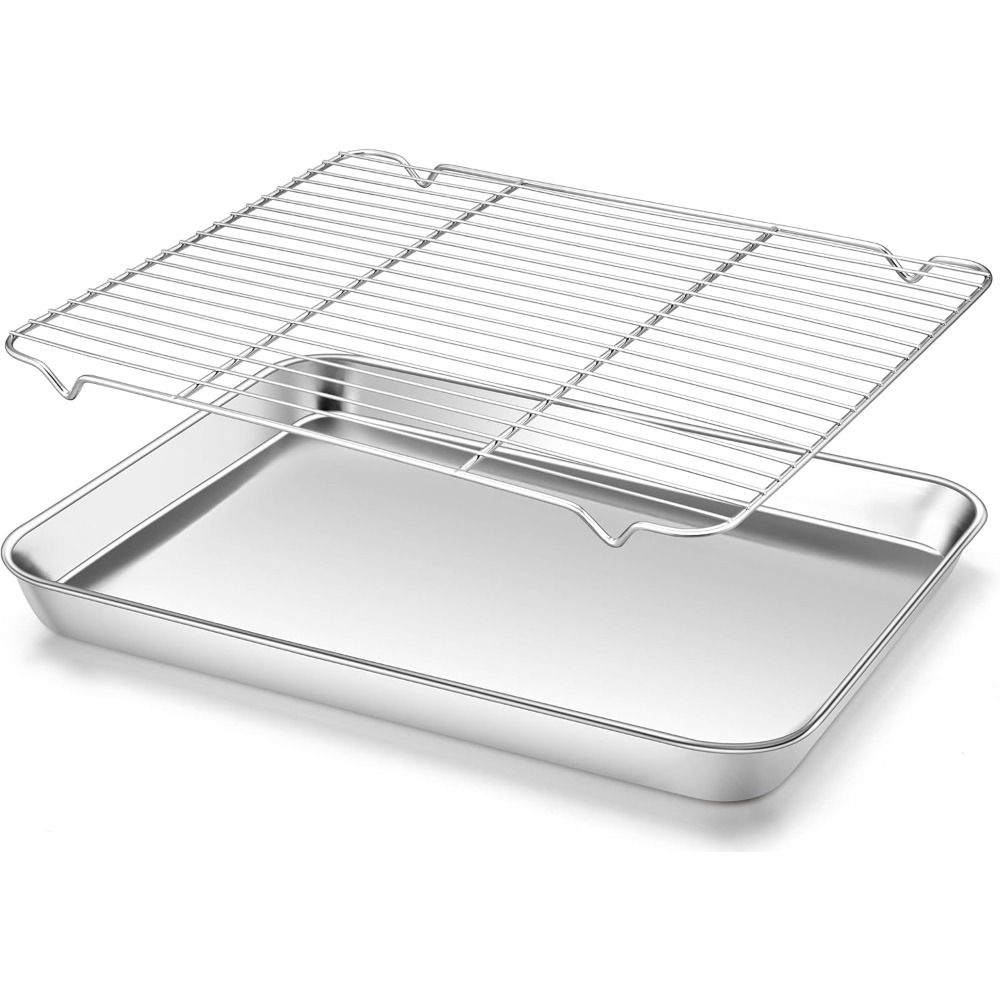 Camping Cooking Plate - Bandeja para hornear multifunción con rejilla