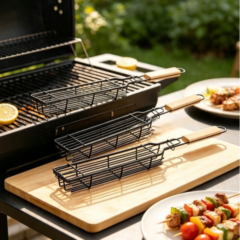 Nesting Camping Cooking Set - Cestas para asar de acero inoxidable
