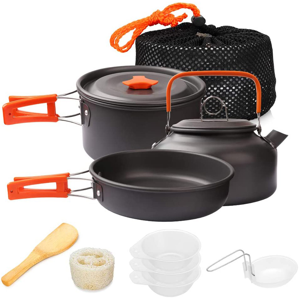 Camping Cooking Pan Set - 1 Uds./1 Juego de utensilios de