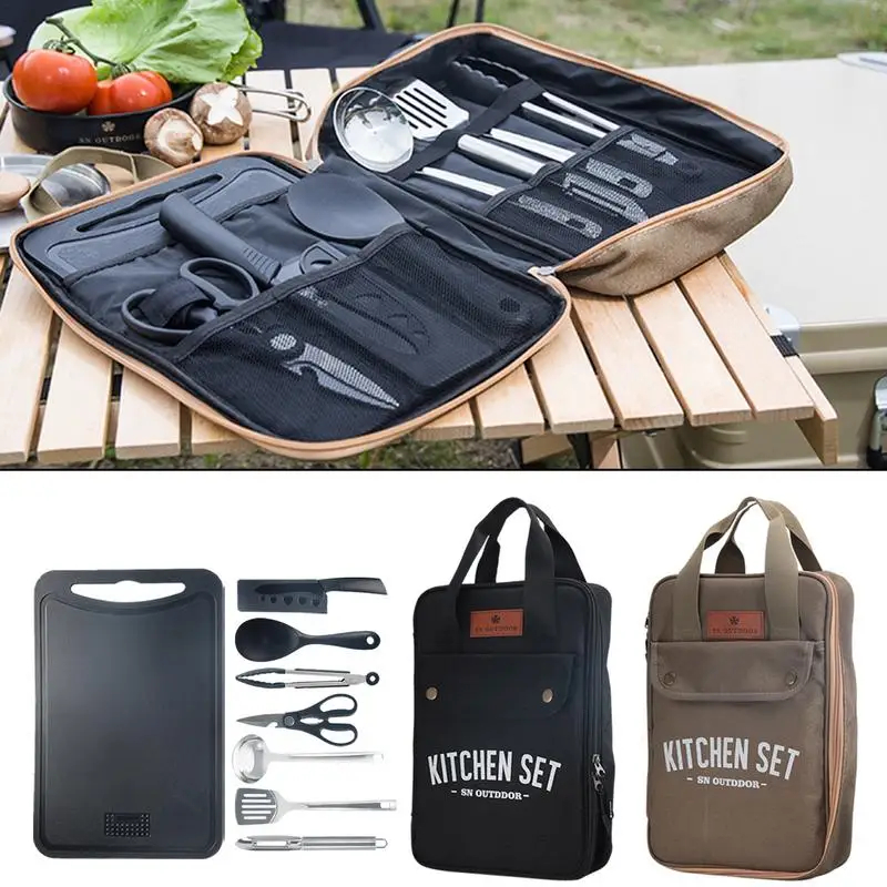 Camping Cooking Pan Set - Juego de Utensilios de Cocina para