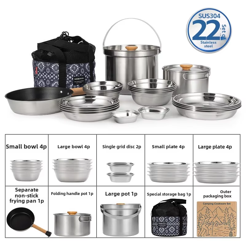 Camping Cooking Pan Set - NOBANA, el más nuevo juego de