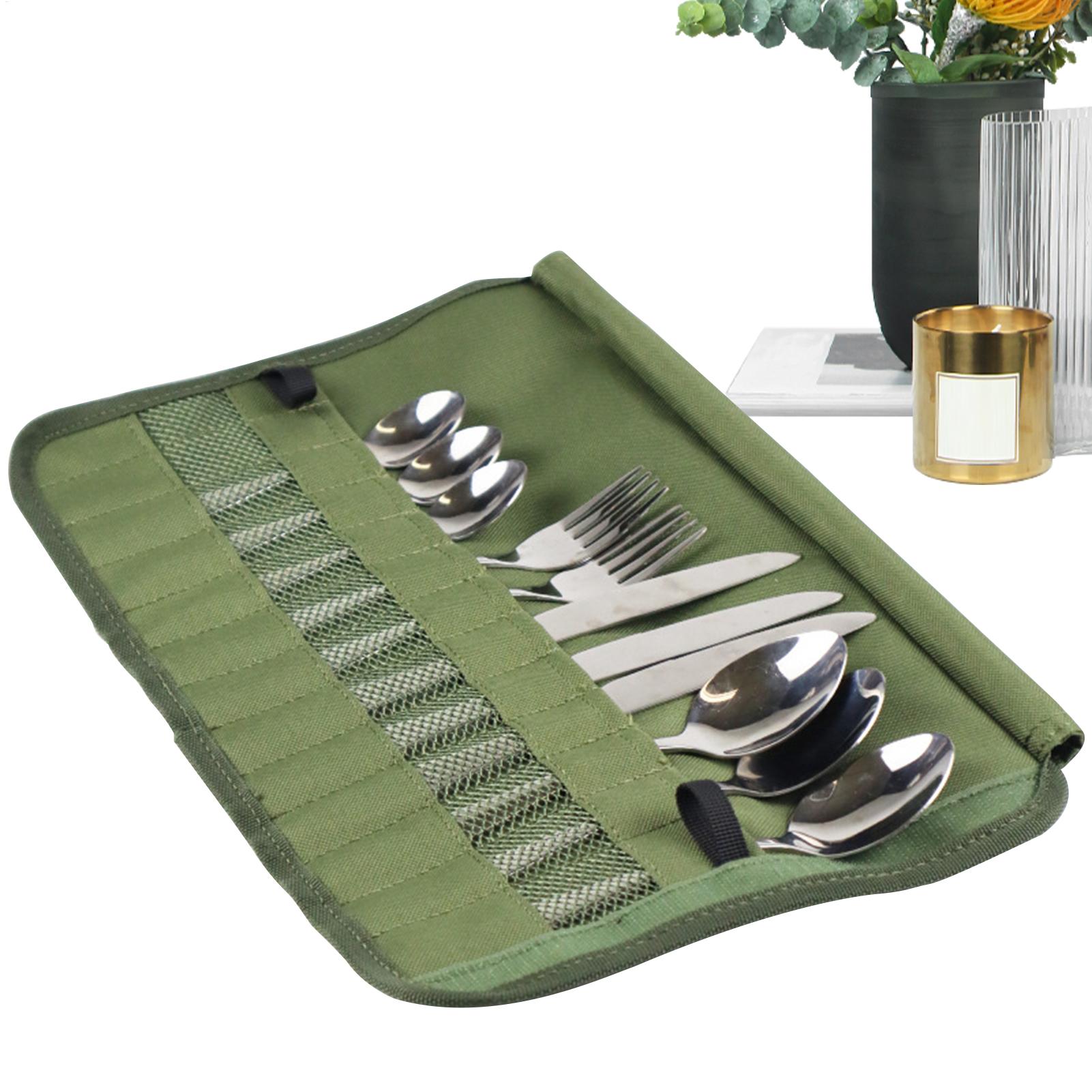 Camping Cooking Utensil Holder - Bolsa enrollable para utensilios de camping,