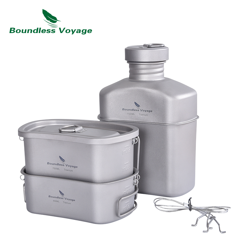 Camping Cooking Mess Kit - Juego de cocina de cantimplora de