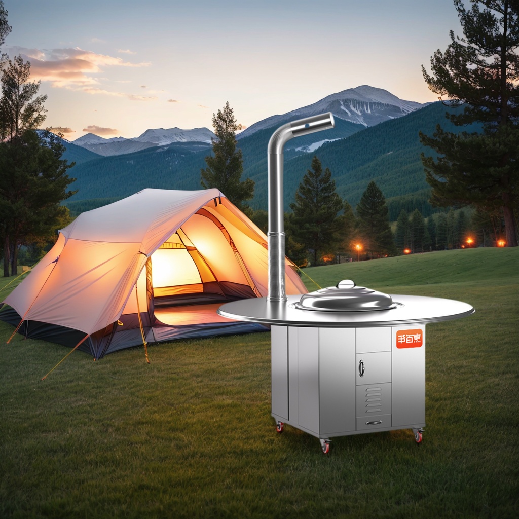 Camping Cooking Fire Stove - Estufa de Leña de Acero Inoxidable