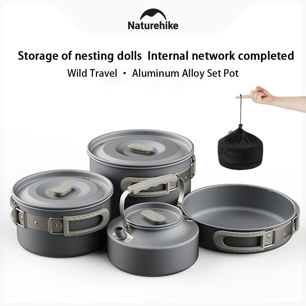Camping Cooking Pan Set - Naturehike-Juego de ollas al aire libre,