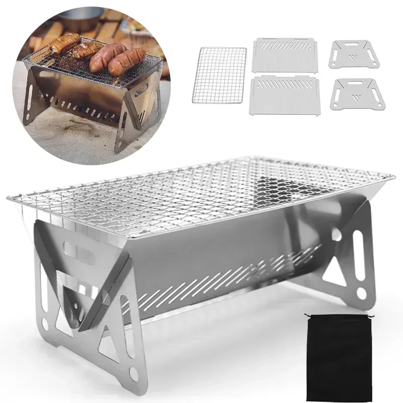 Camping Cooking Plate - Parrilla Portátil Plegable para Barbacoa, Estufa