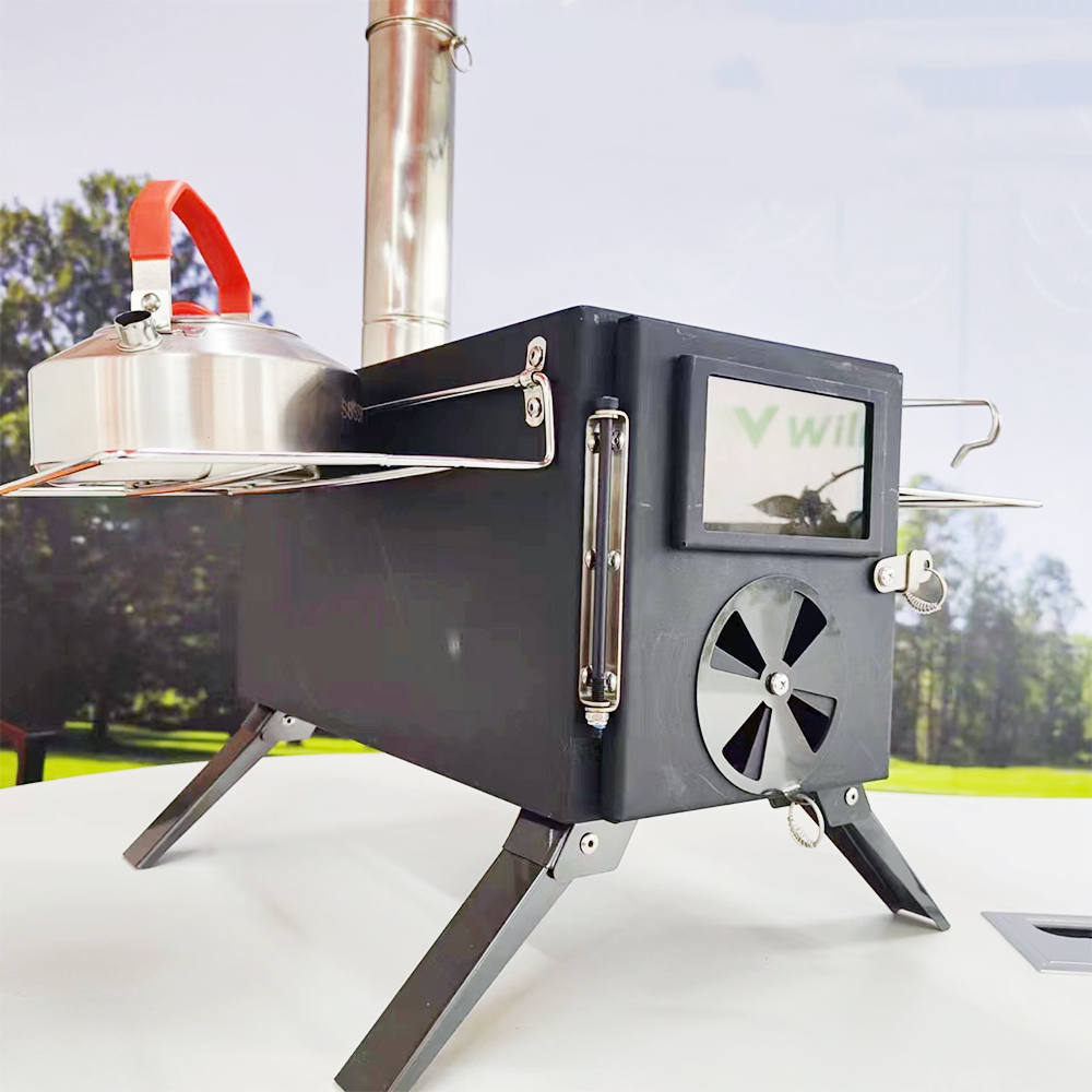 Estufa de hierro negra portáti - Camping Cooking Fire Stove reseña y precio
