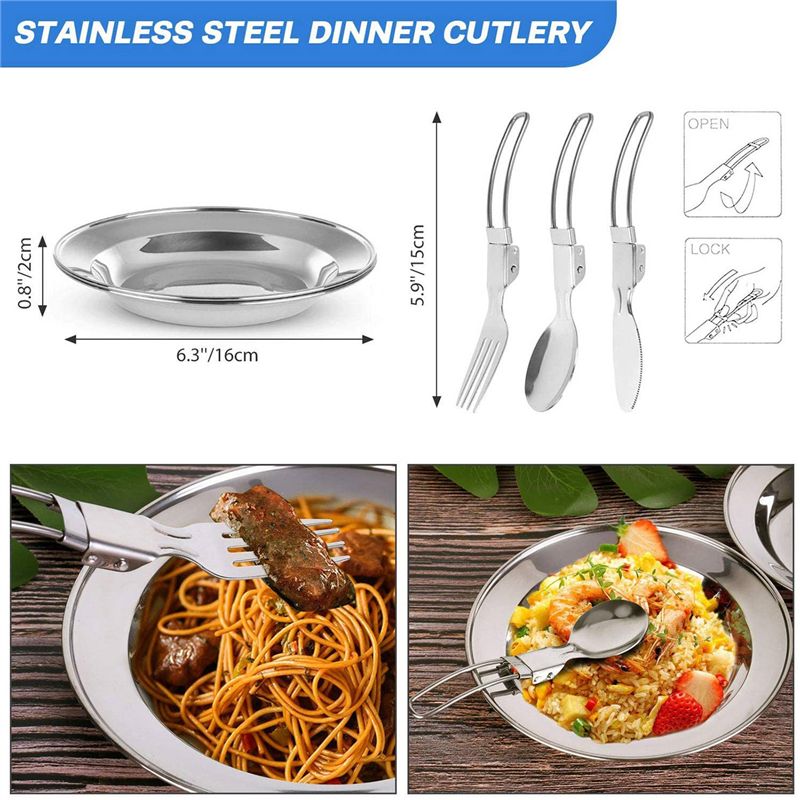 【COMPADORES】Utensilios de coci - Camping Cooking Pan Set reseña y precio