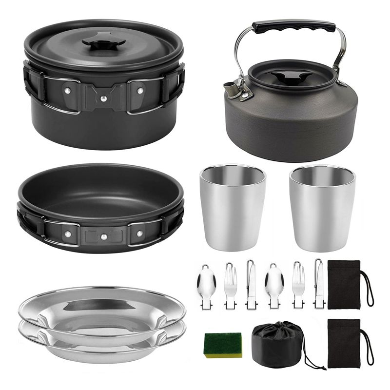 【COMPADORES】Utensilios de coci - Camping Cooking Pan Set reseña y precio