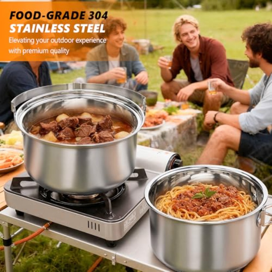 Juego de Utensilios de Cocina  - Nesting Camping Cooking Set reseña y precio
