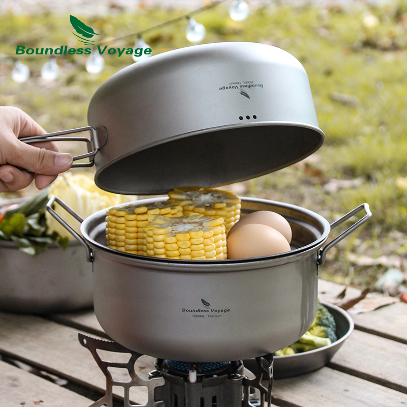 Olla de vapor de titanio Bound - Camping Cooking Pan Set reseña y precio