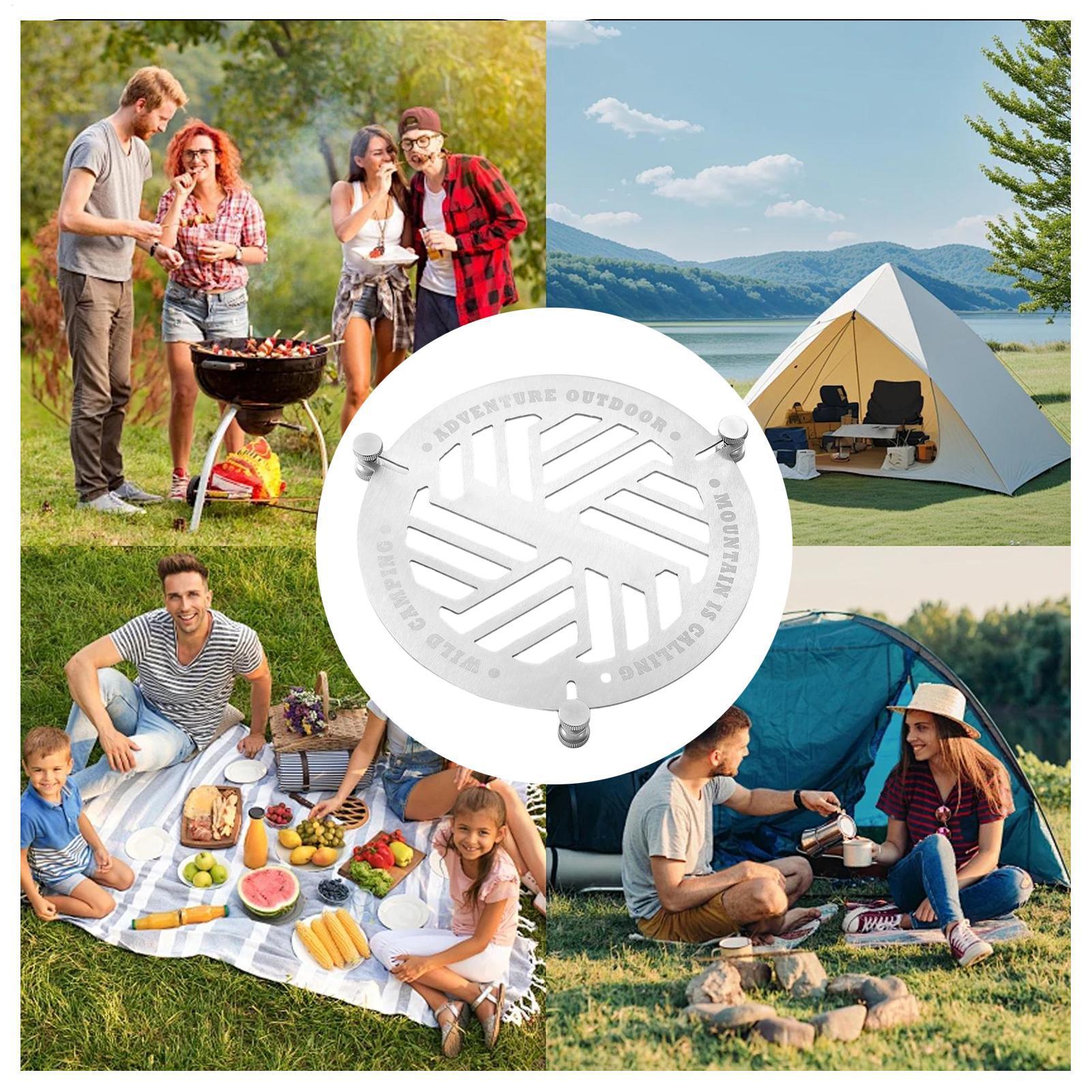 Rejilla redonda para hornear d - Camping Cooking Plate reseña y precio