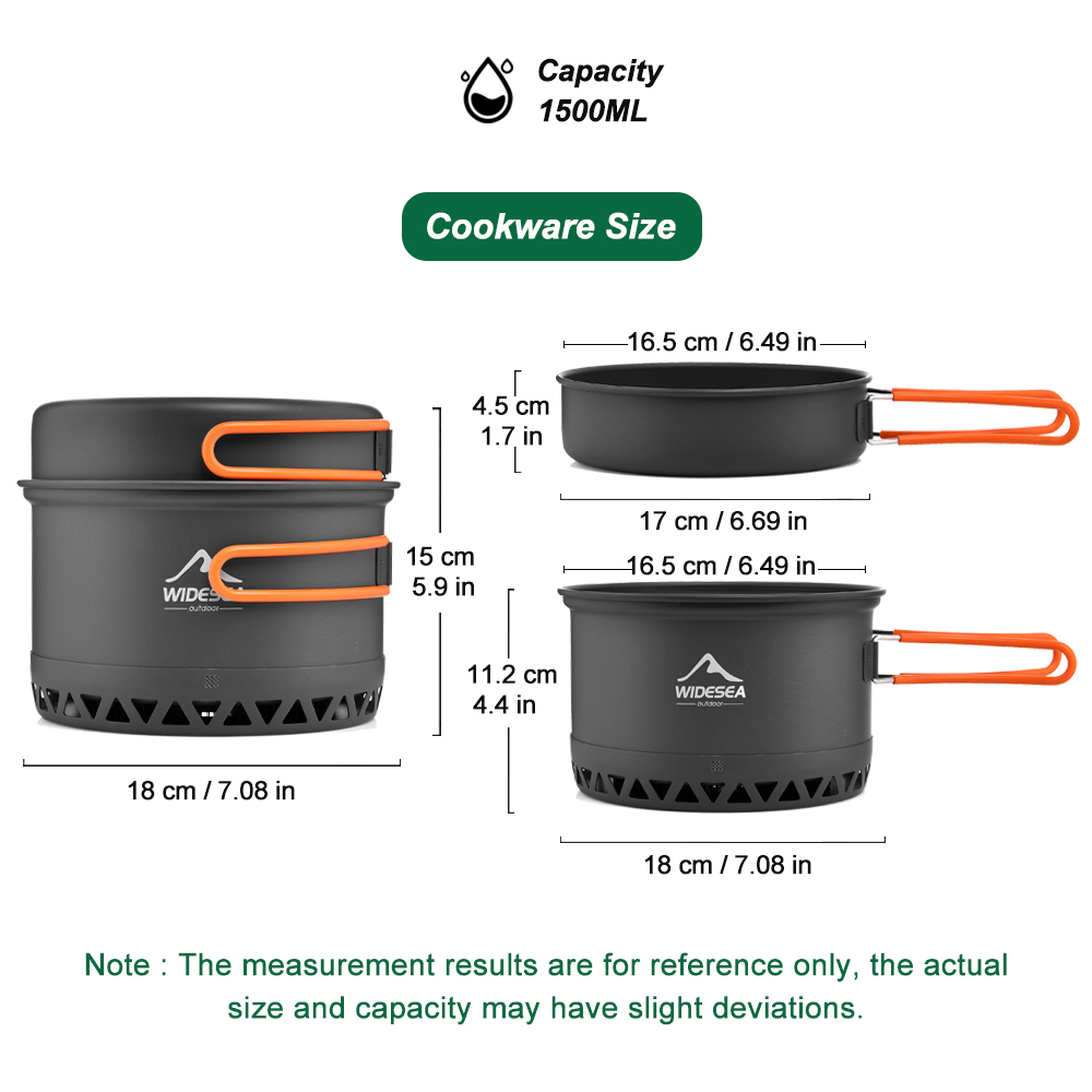 Vajilla para acampar, juego de - Camping Cooking Gear reseña y precio