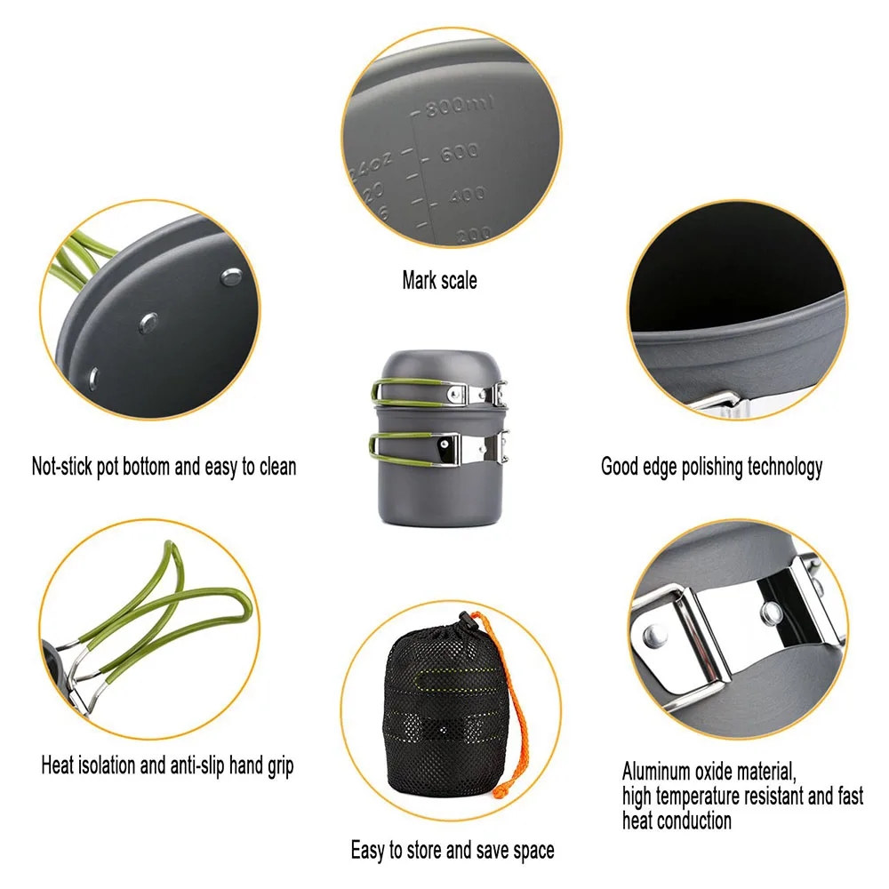 Utensilios de cocina para acam - Camping Cooking Mess Kit reseña y precio