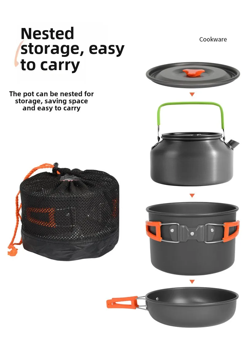 Juego de utensilios de cocina  - Nesting Camping Cooking Set reseña y precio