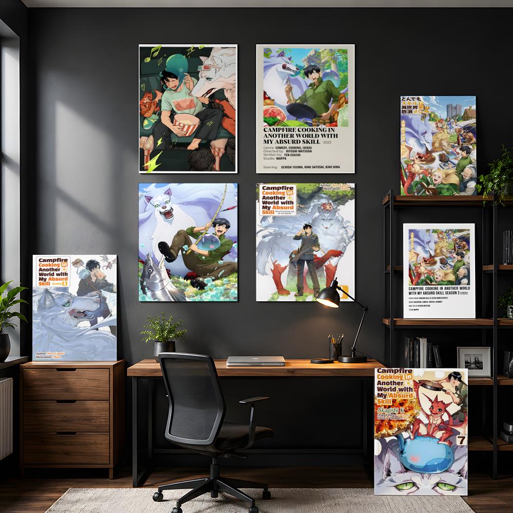 Póster de Arte Mural Autoadhes - Campfire Cooking In Another World With My Absurd Skill reseña y precio