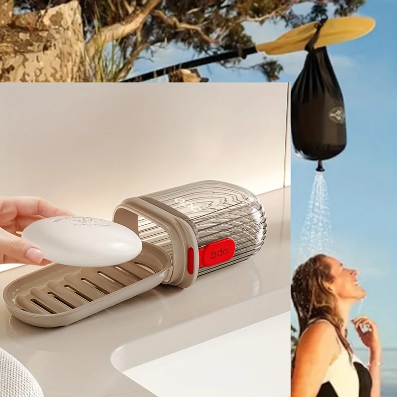 Caja de jabón portátil de viaj - Camping Cooking Utensil Holder reseña y precio