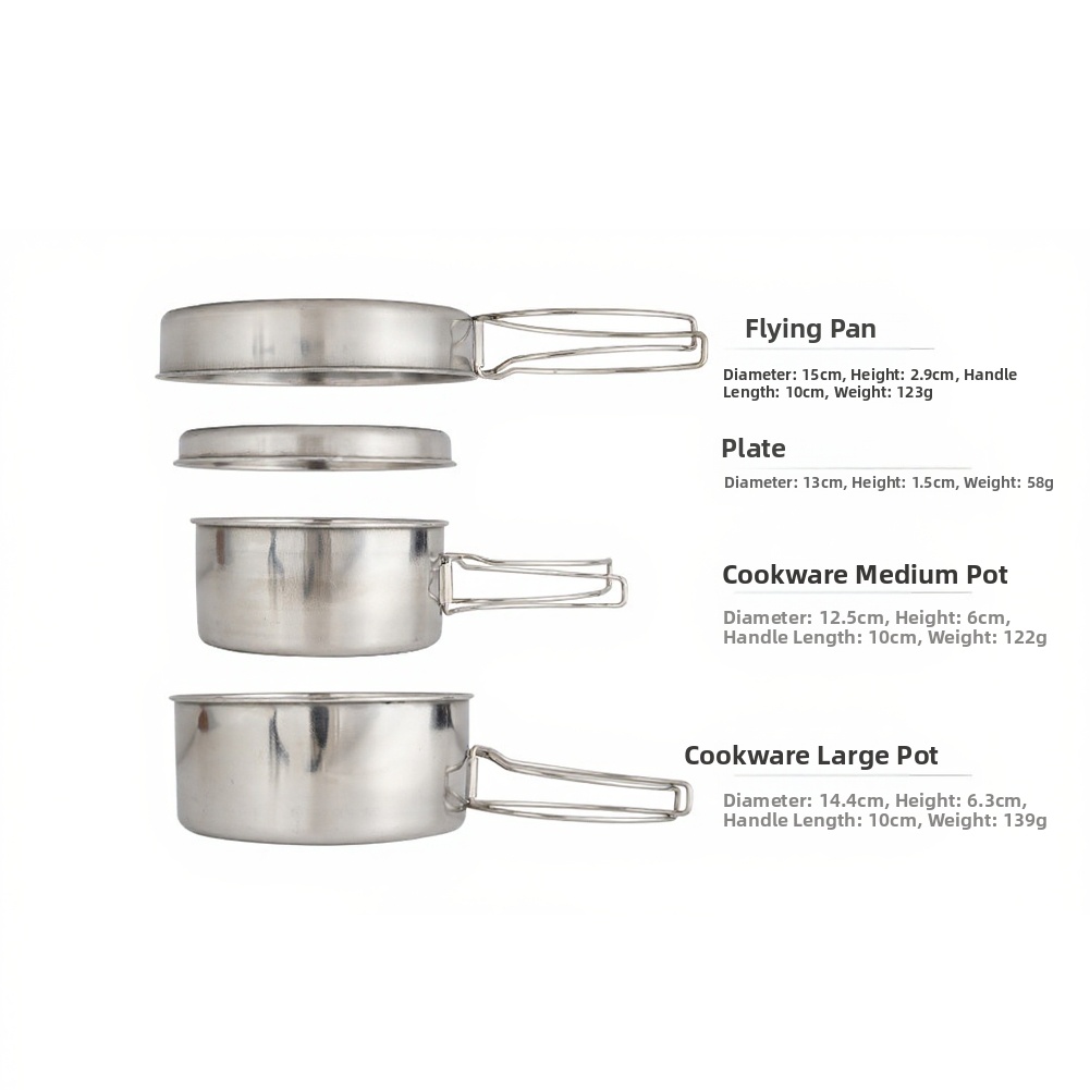 Juego de cocina para exteriore - Nesting Camping Cooking Set reseña y precio