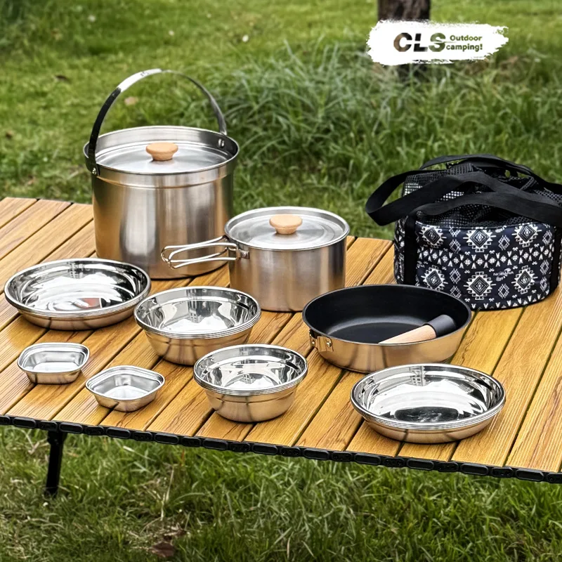 NOBANA&CLS Juego de Ollas de A - Camping Cooking Pan Set reseña y precio