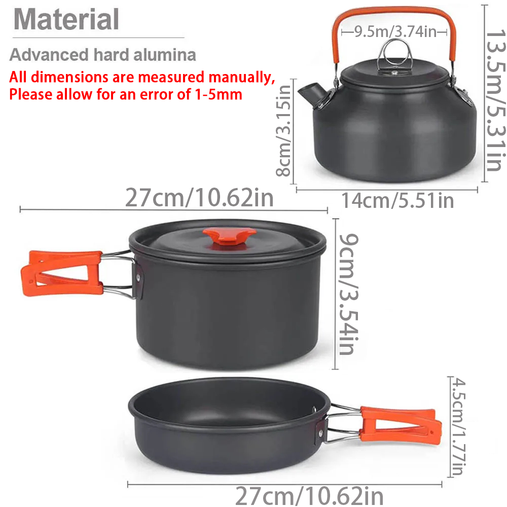 1 Uds./1 Juego de utensilios d - Camping Cooking Pan Set reseña y precio