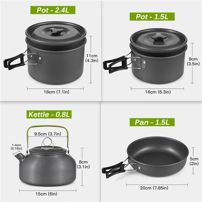 Juego de utensilios de cocina  - Nesting Camping Cooking Set reseña y precio