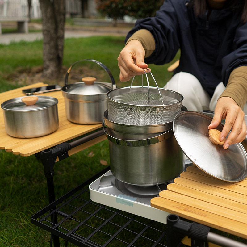 NOBANA, el más nuevo juego de  - Camping Cooking Pan Set reseña y precio