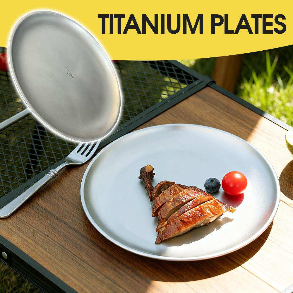 Plato de titanio puro para aca - Camping Cooking Plate reseña y precio