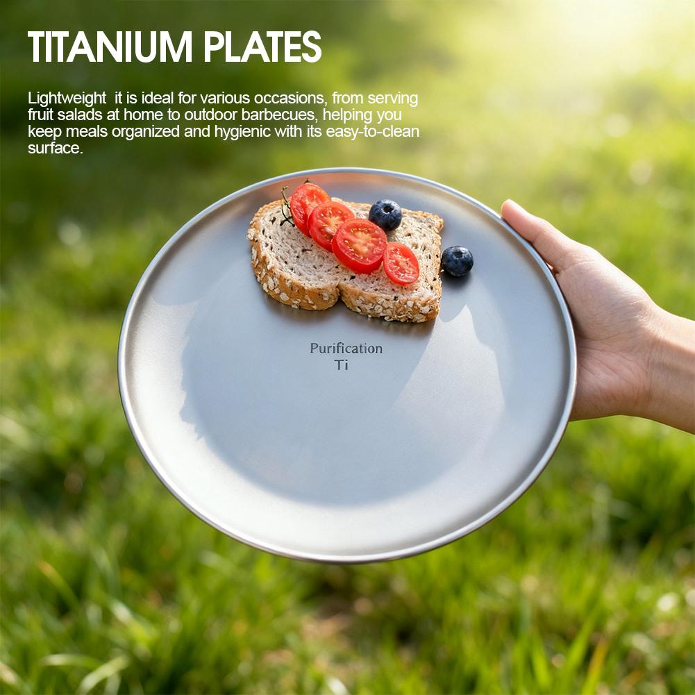 Plato de titanio puro para aca - Camping Cooking Plate reseña y precio