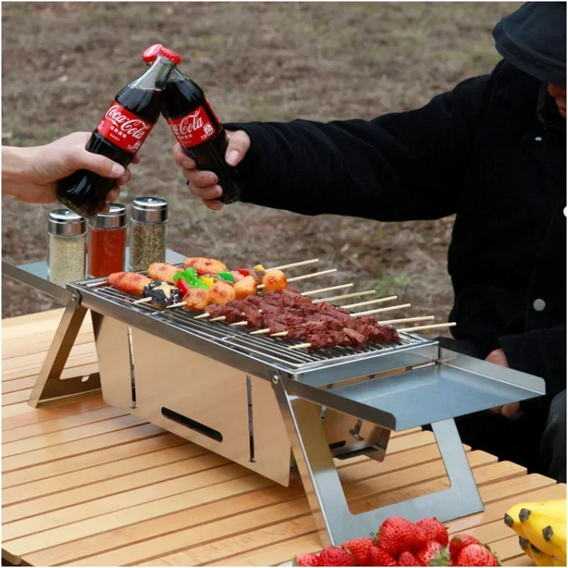 Parrilla de barbacoa portátil  - Camping Cooking Set Compact reseña y precio