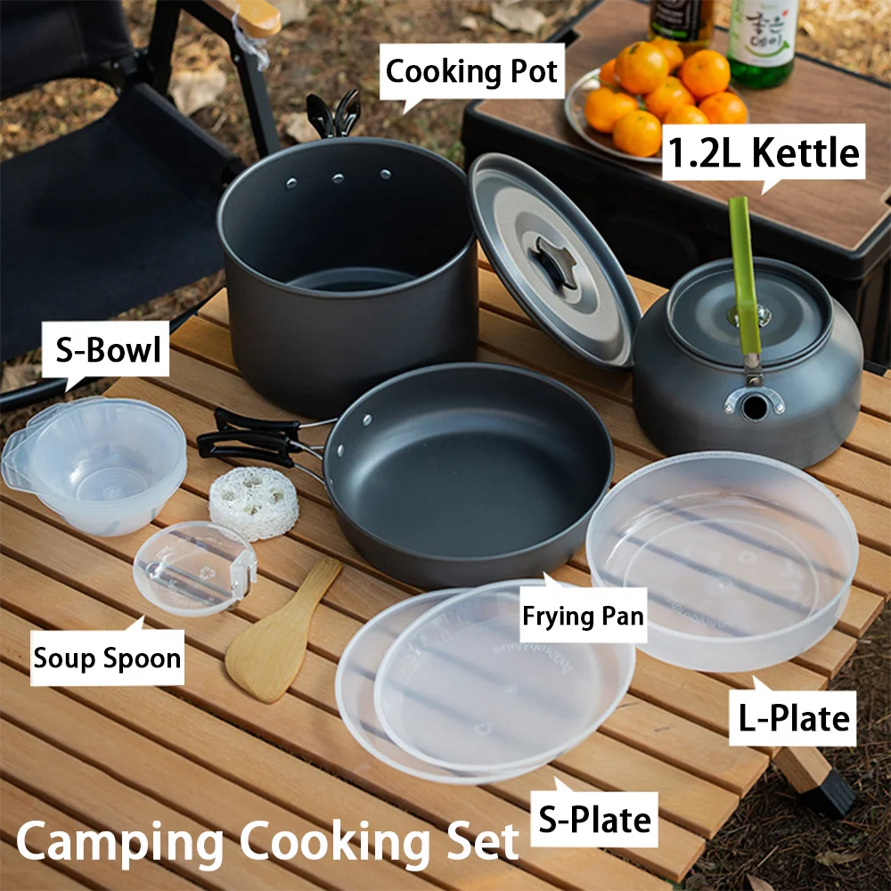 Kit de Cocina para Acampar de  - Nesting Camping Cooking Set reseña y precio