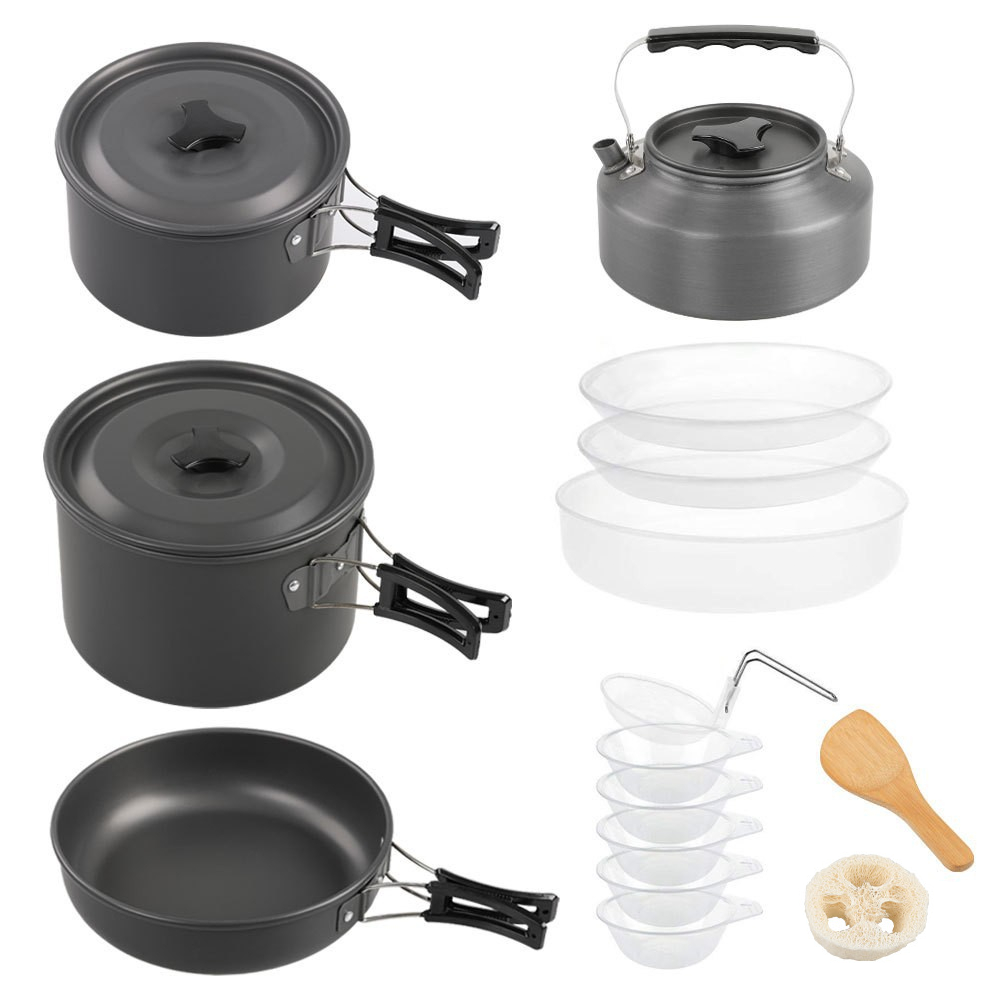 Juego de cocina grande para ex - Nesting Camping Cooking Set reseña y precio