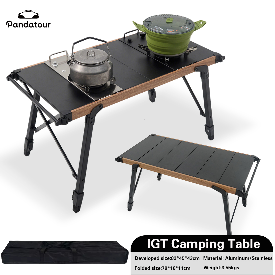 Mesa de Camping Pandatour IGT, - Camping Cooking Set Compact reseña y precio