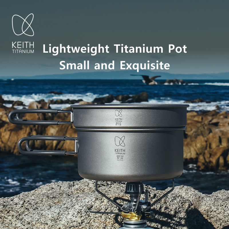 Juego de ollas Keith de titani - Nesting Camping Cooking Set reseña y precio