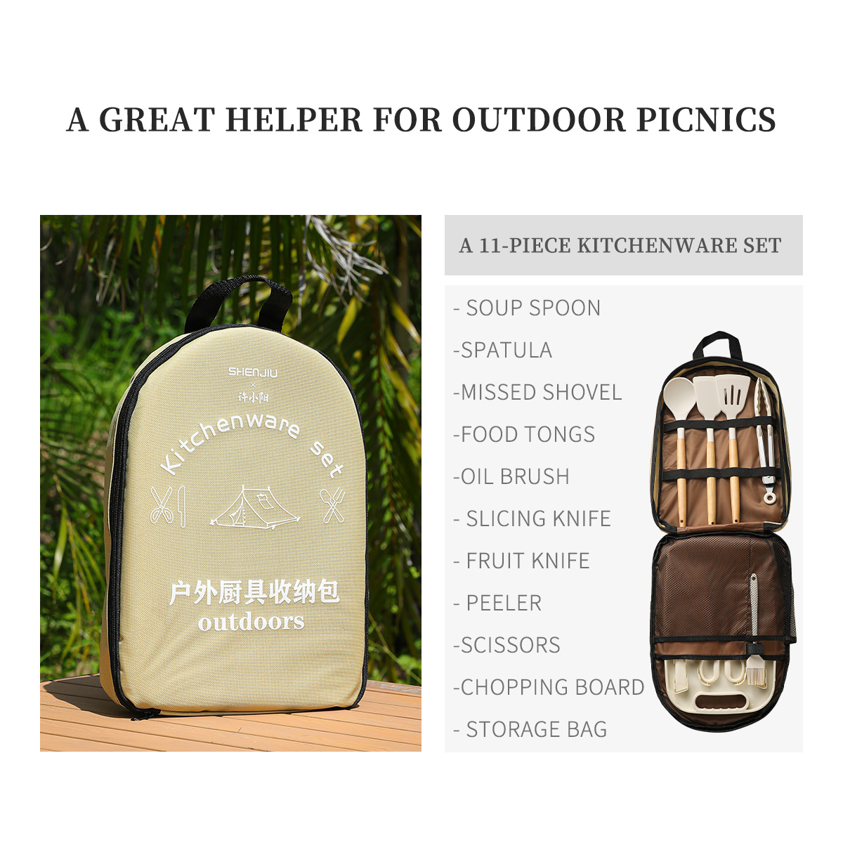 Juego de pícnic al aire libre  - Camping Cooking Pan Set reseña y precio