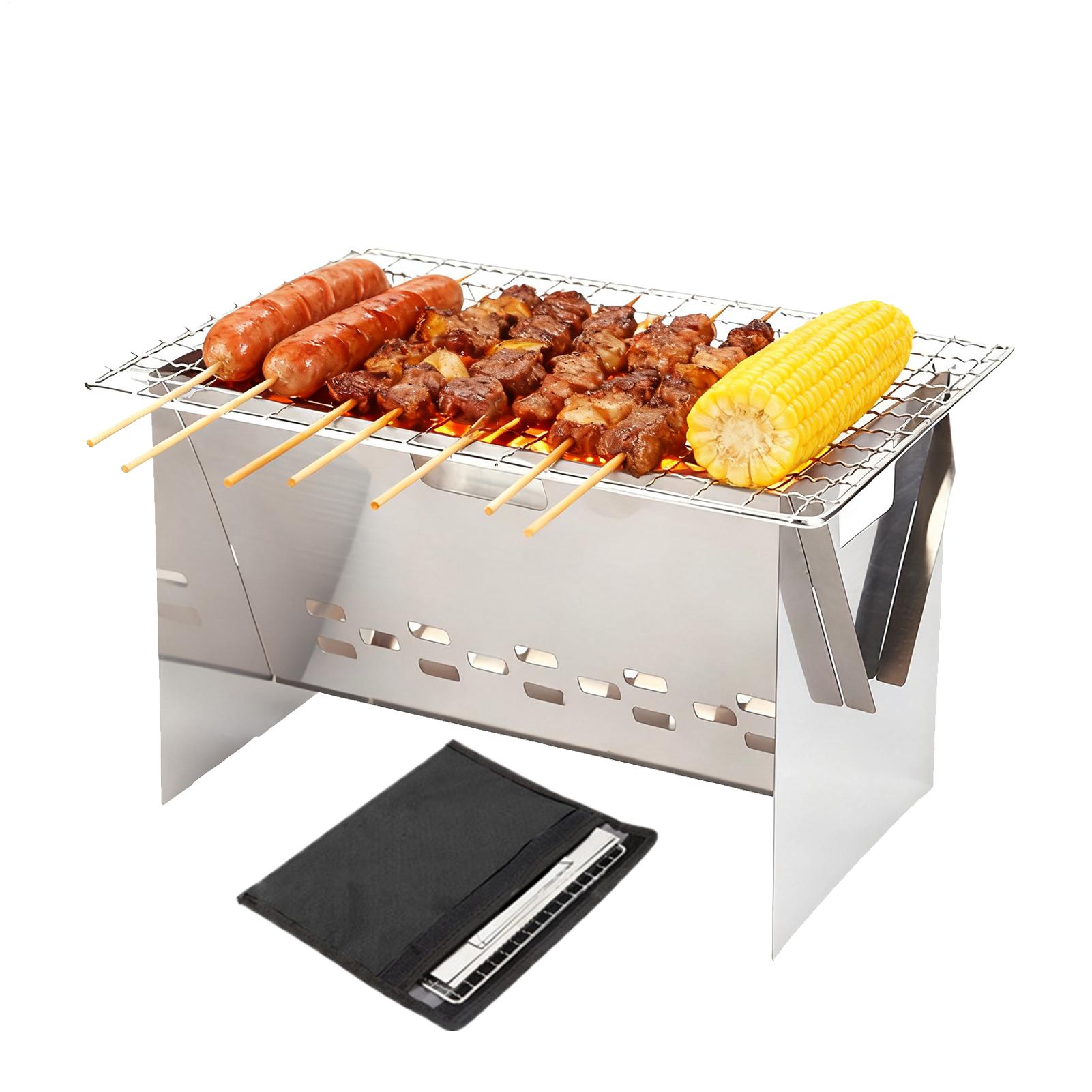 Parrilla de carbón de acero in - Camping Cooking Fire Stove reseña y precio