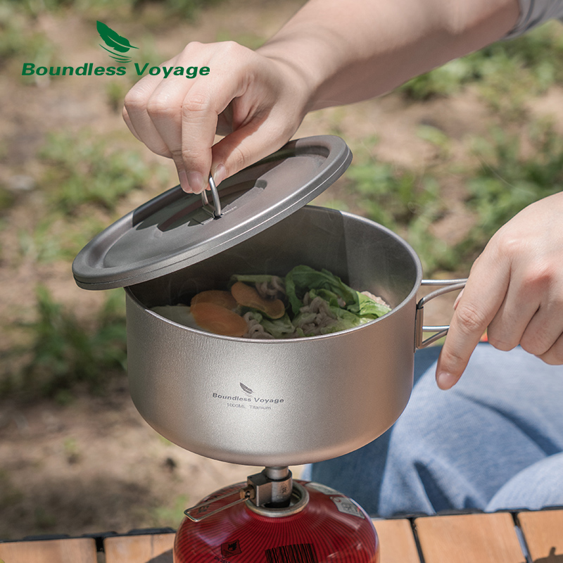 Olla de Camping de titanio Bou - Camping Cooking Gear reseña y precio
