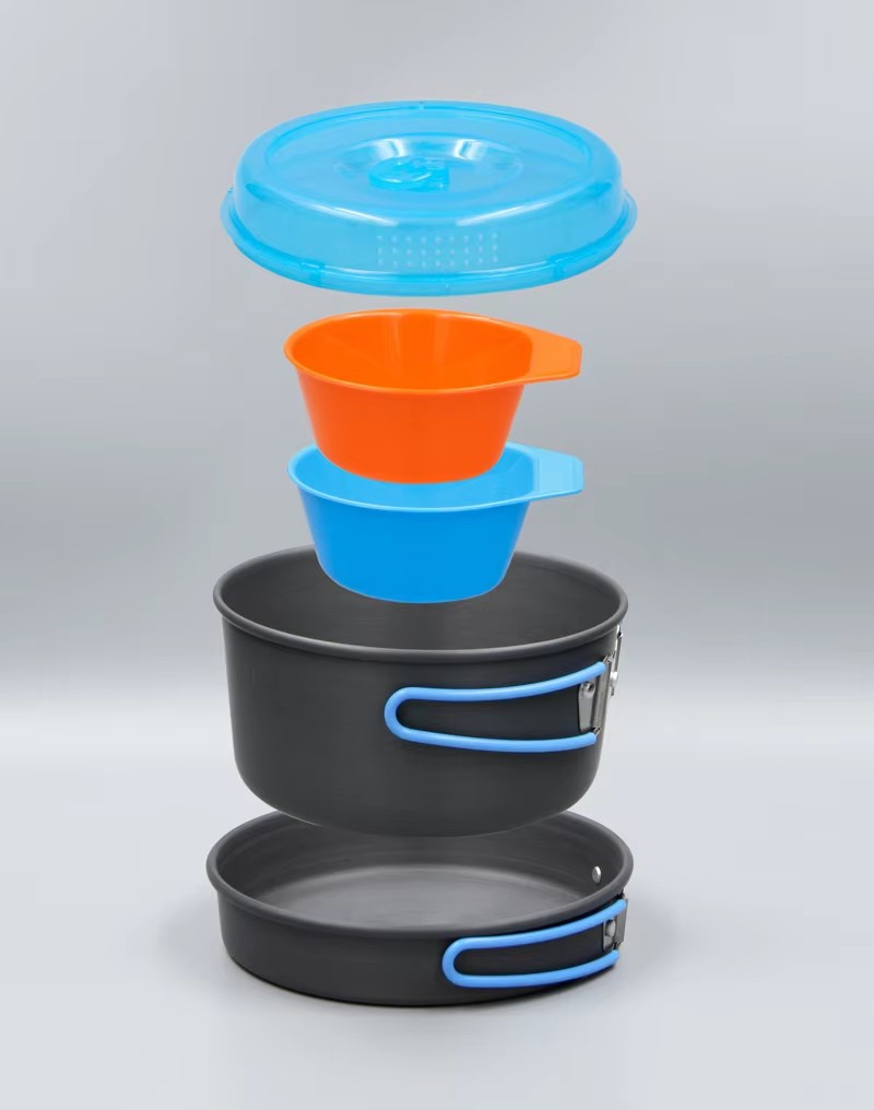 Utensilios de cocina para acam - Camping Cooking Pan Set reseña y precio