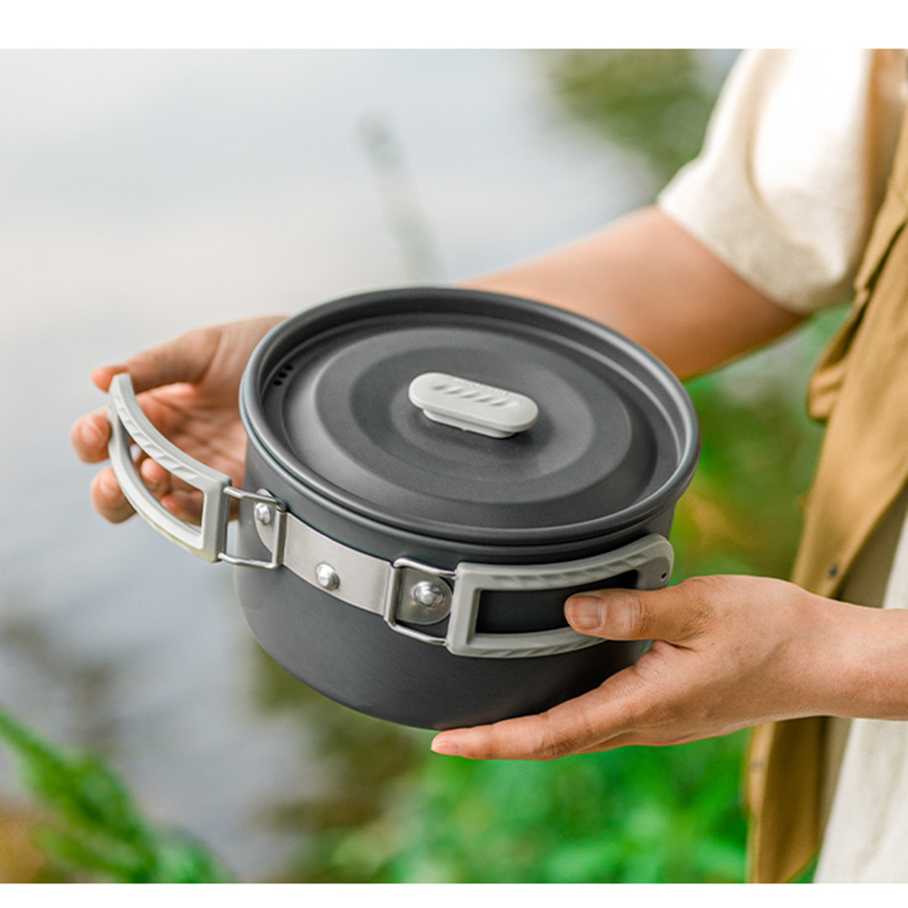 Naturehike-Juego de ollas al a - Camping Cooking Pan Set reseña y precio