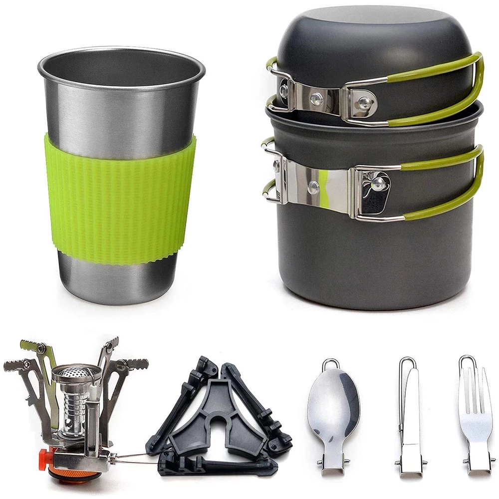 Kit de utensilios de cocina pa - Camping Cooking Pan Set reseña y precio