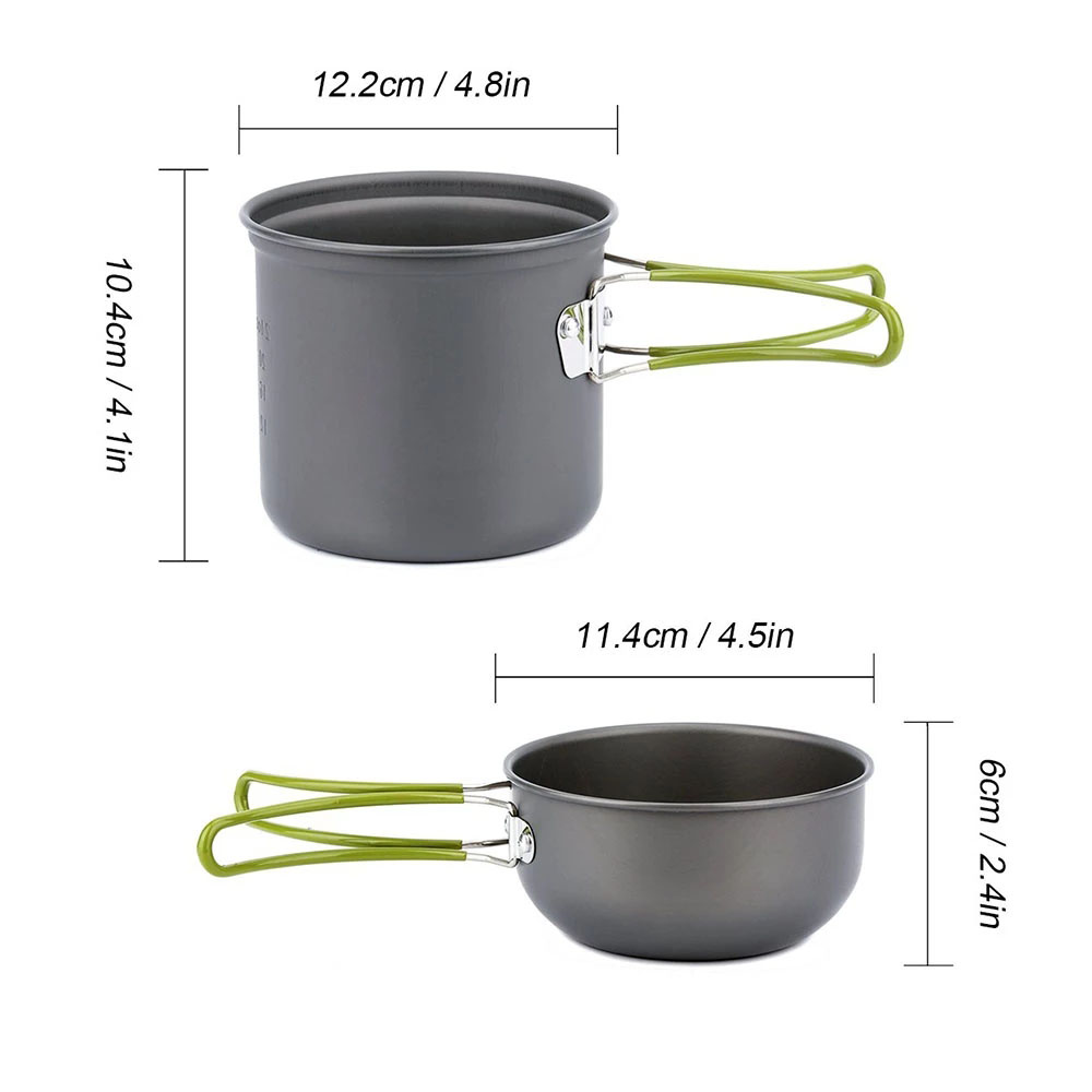 Kit de utensilios de cocina pa - Camping Cooking Pan Set reseña y precio