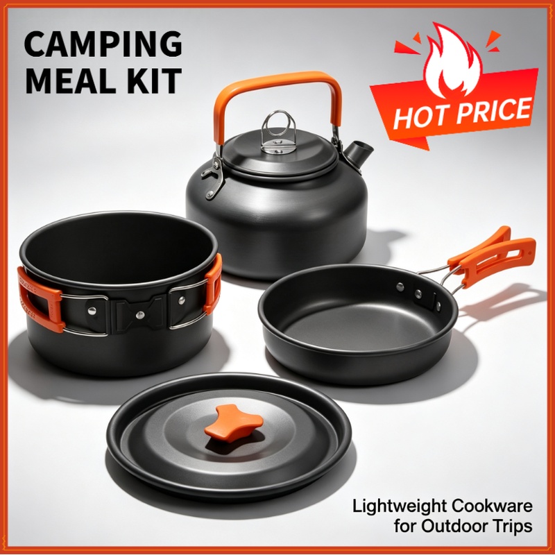 Juego de cocina para acampar,  - Camping Cooking Pan Set reseña y precio
